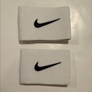 Nike White Shin Guard Locks with Black Logo